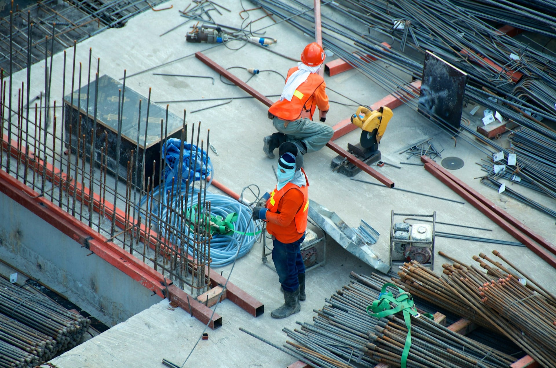 Concrete pouring for residential foundation