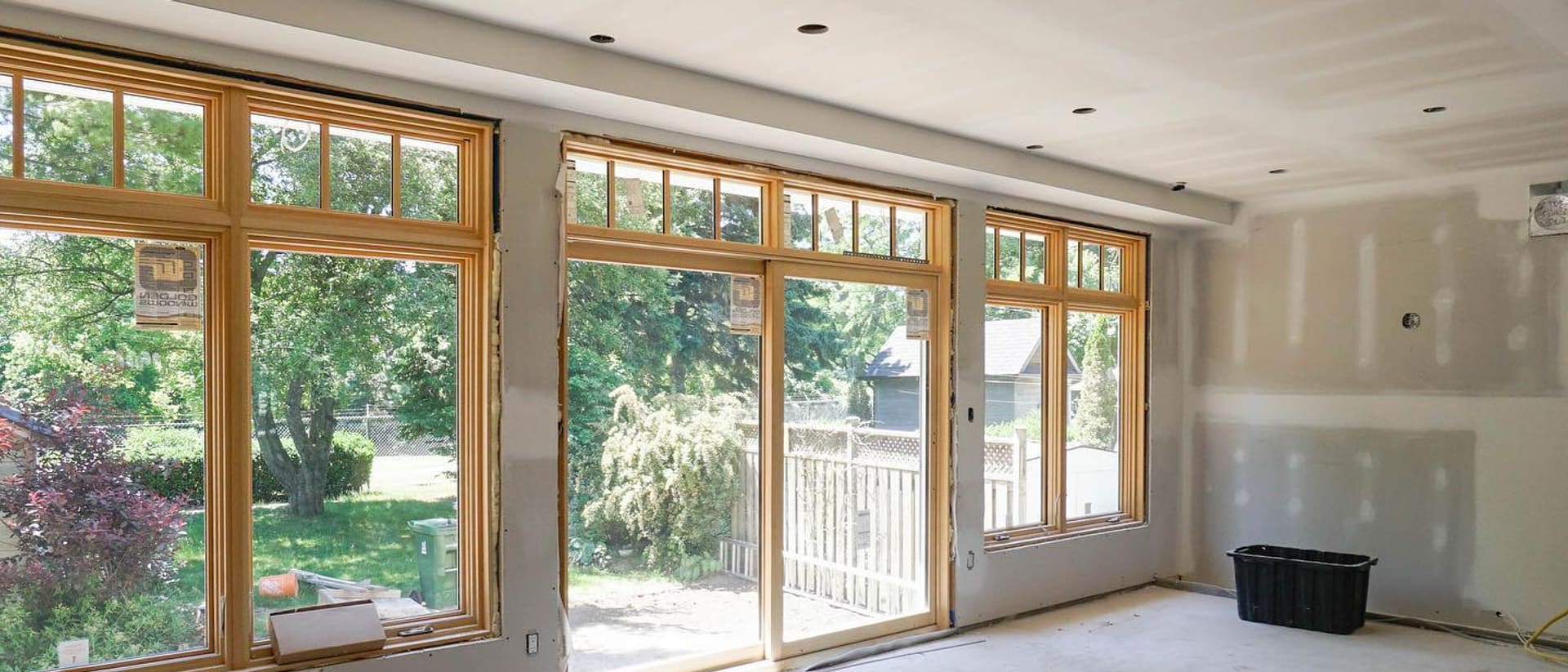 Completed drywall installation ready for painting in custom home