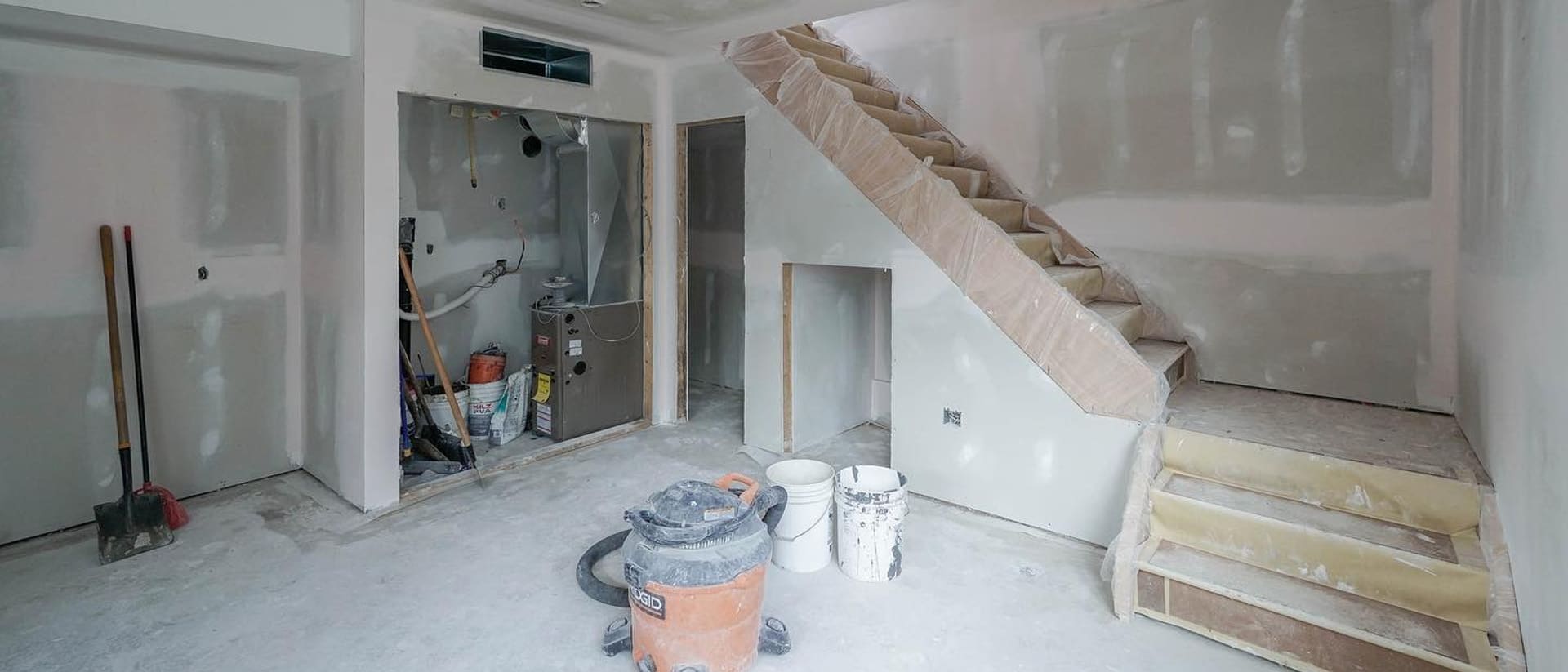 Completed Level 4 drywall finish with smooth walls