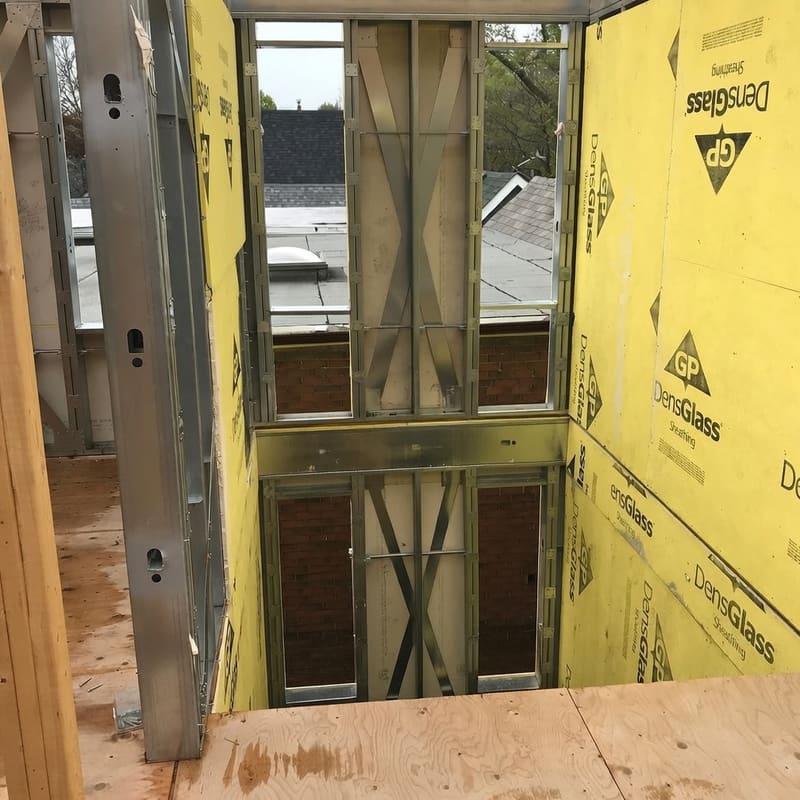 Double layer Type X drywall on multiplex party wall