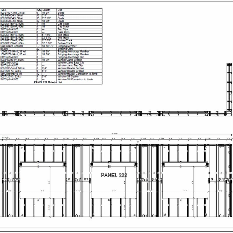 CFS framing connection detail drawing