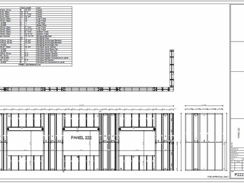 Metal Stud Shop Drawings services in Toronto