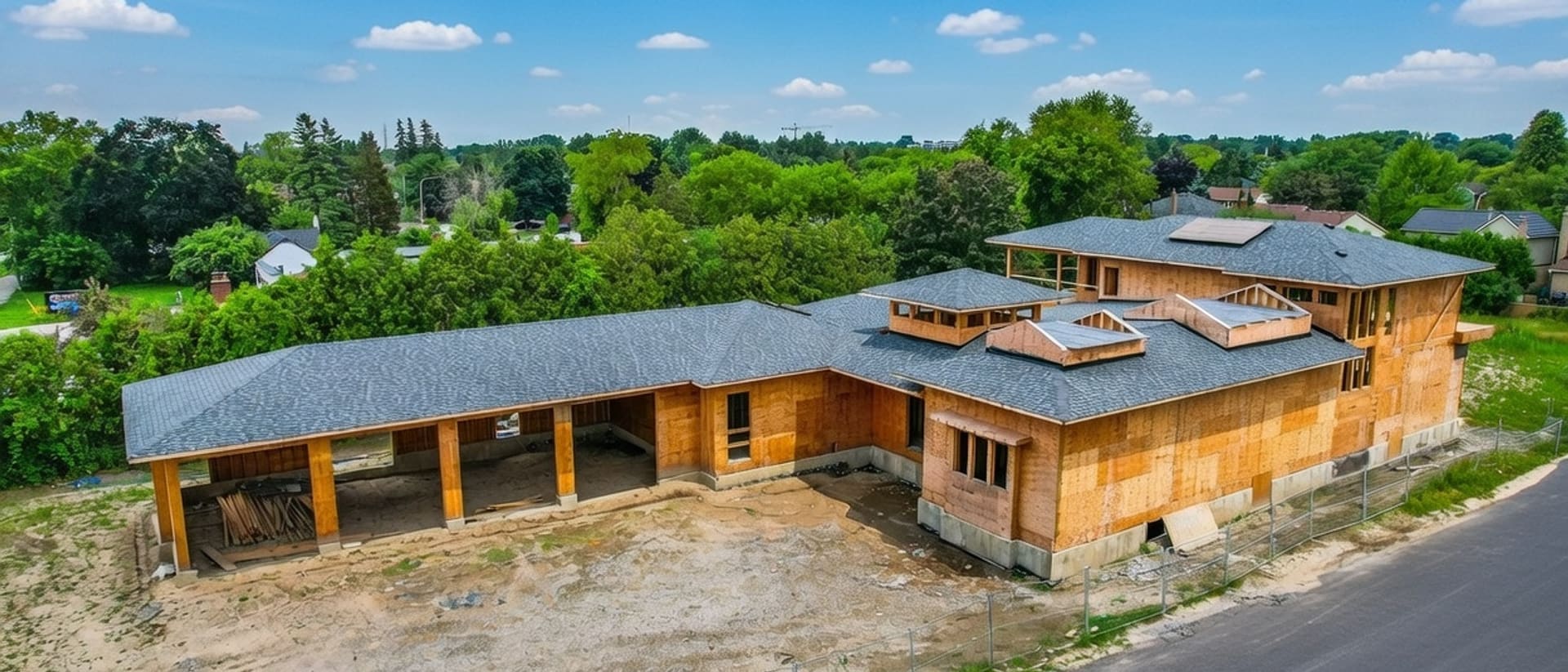 Quality wall framing with proper headers and blocking