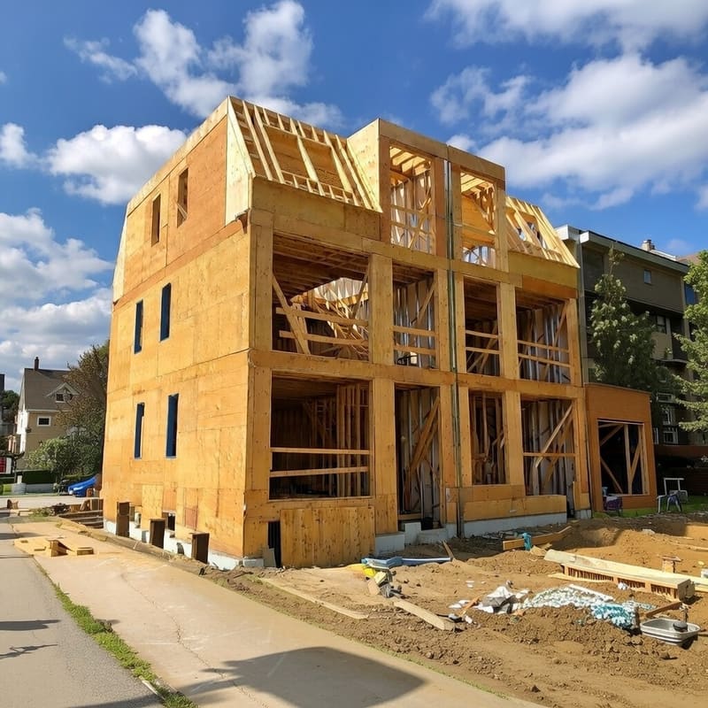 Duplex framing with fire-rated party wall