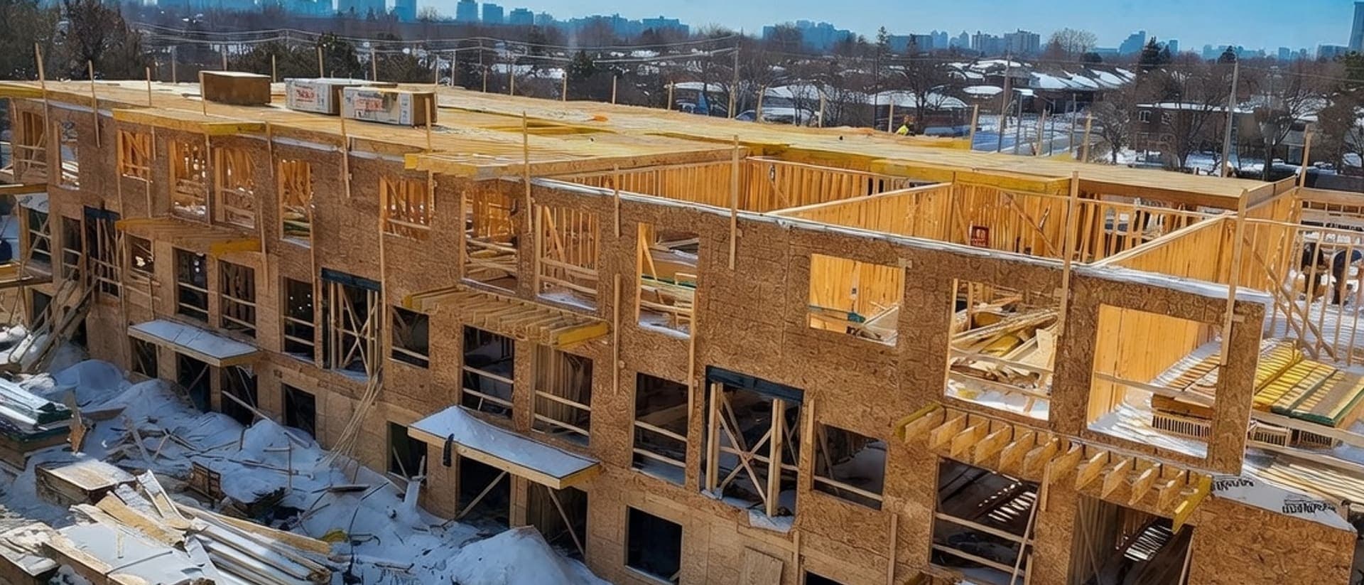 Completed multiplex framing ready for inspection