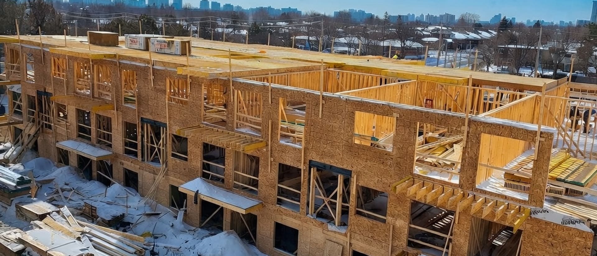 Completed multiplex framing ready for inspection