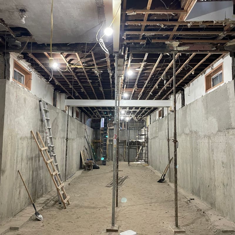 Steel beam installation for load-bearing wall removal