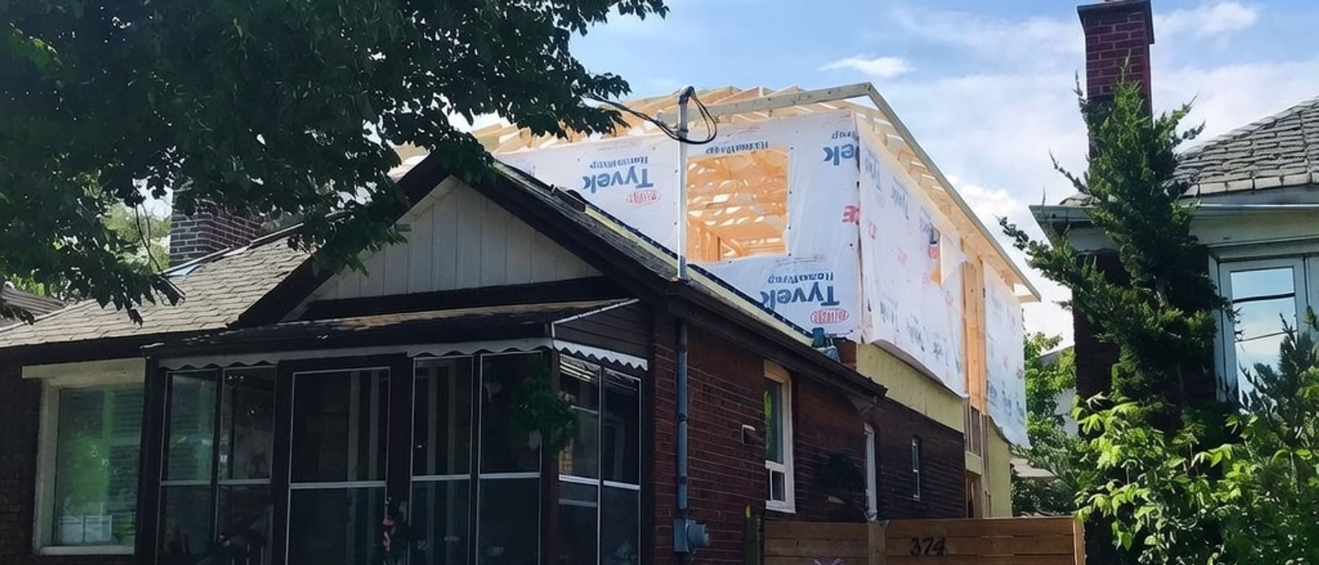 Completed renovation framing ready for drywall