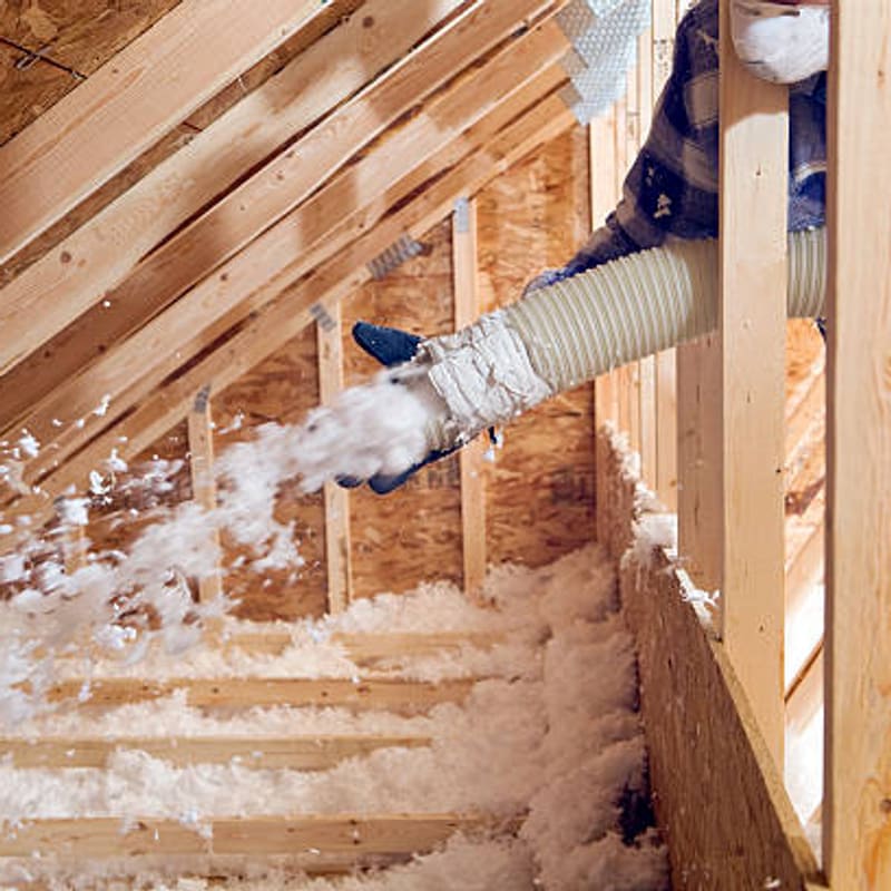 Insulation depth markers in attic