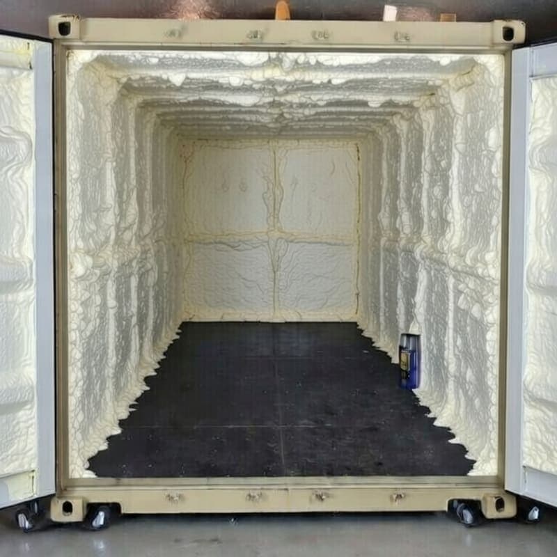 Insulated shipping container workshop