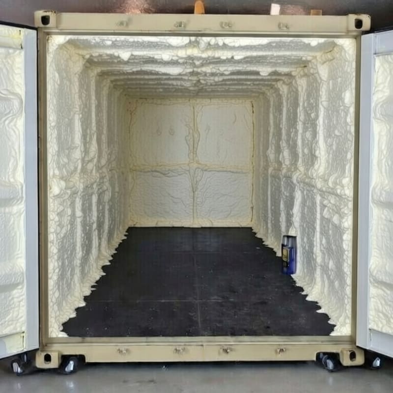 Insulated shipping container workshop