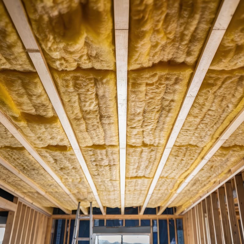 6-inch acoustic batts in floor assembly