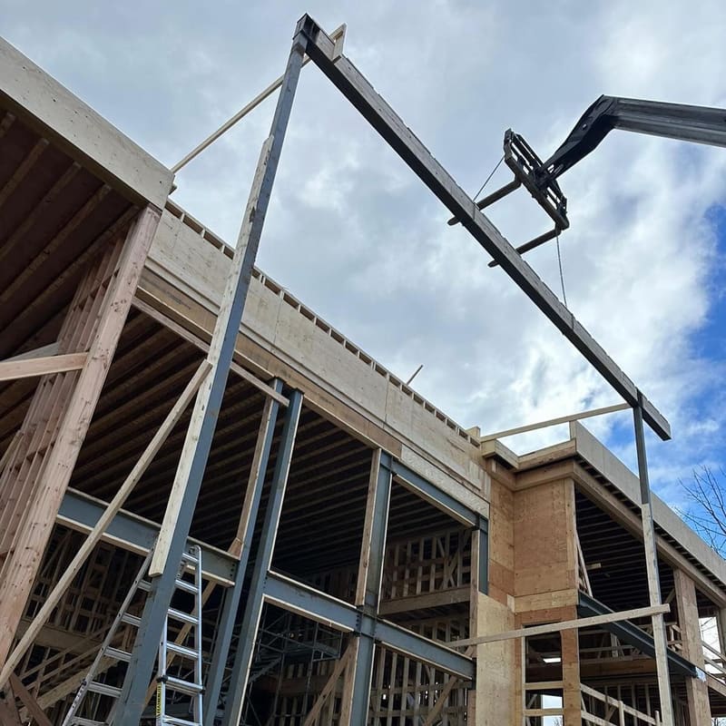 Lally column replacement in basement